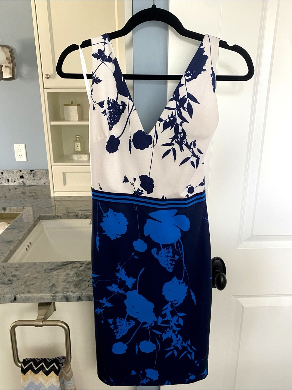 Ted Baker London Tilliai Bluebell Racerback Bodycon Dress